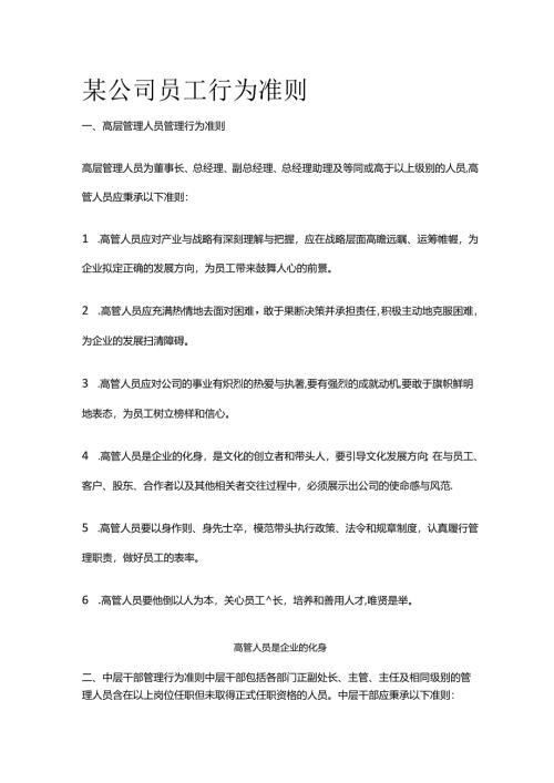 某公司员工行为准则全套.docx