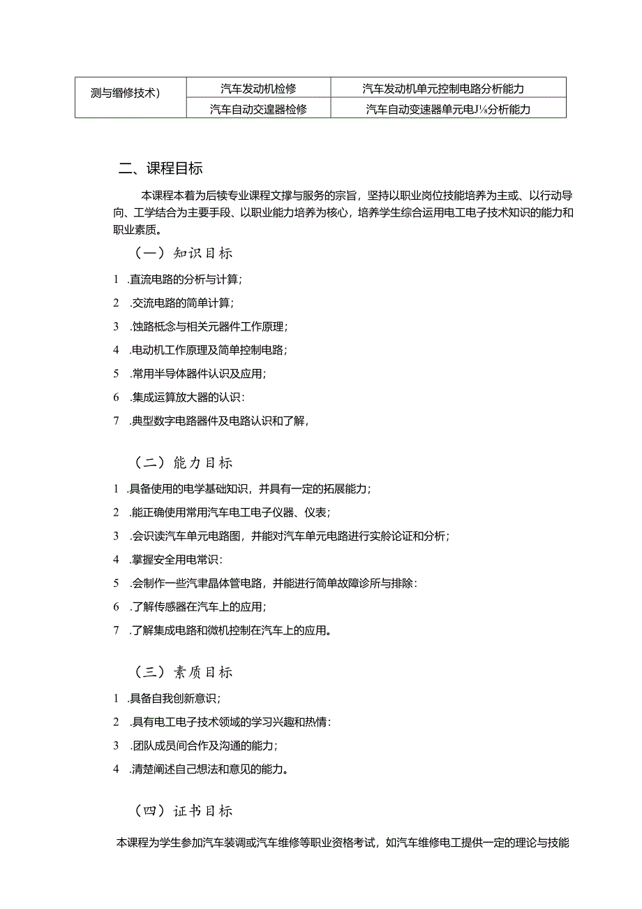职业技术学院《电工电子技术基础》课程标准.docx_第2页