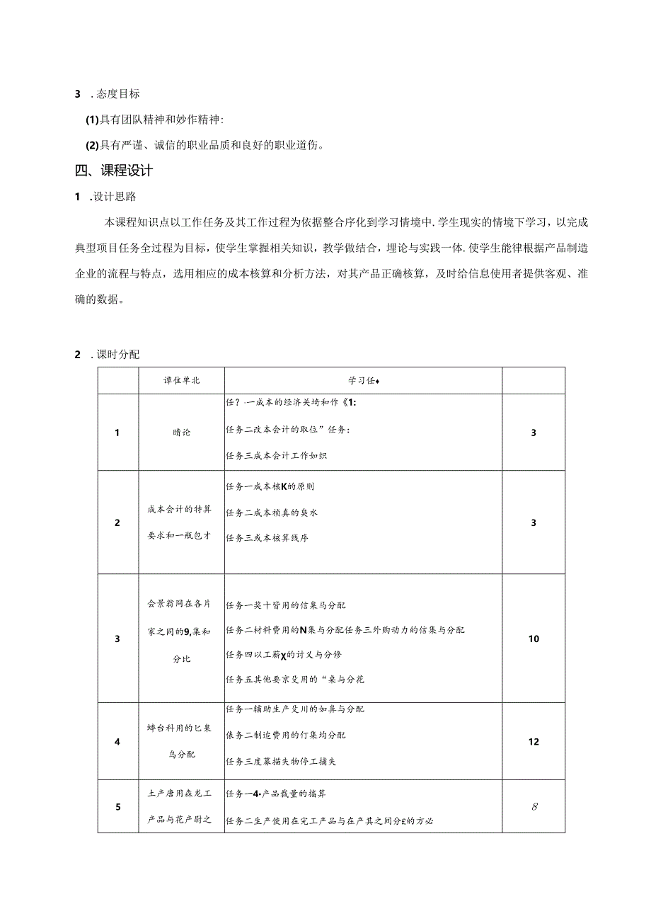 职业学院大数据与会计专业核心课《大数据与成本核算》课程标准.docx_第2页
