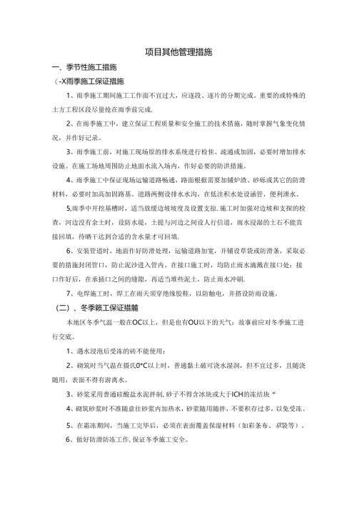 项目其他管理措施.docx