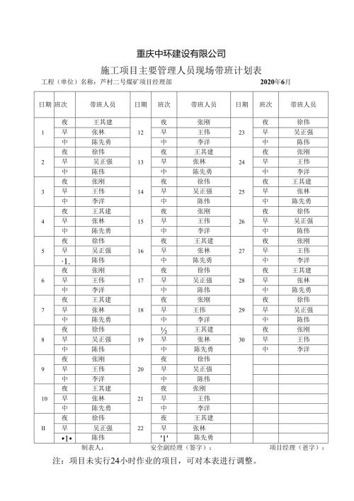 领导带班计划表.docx