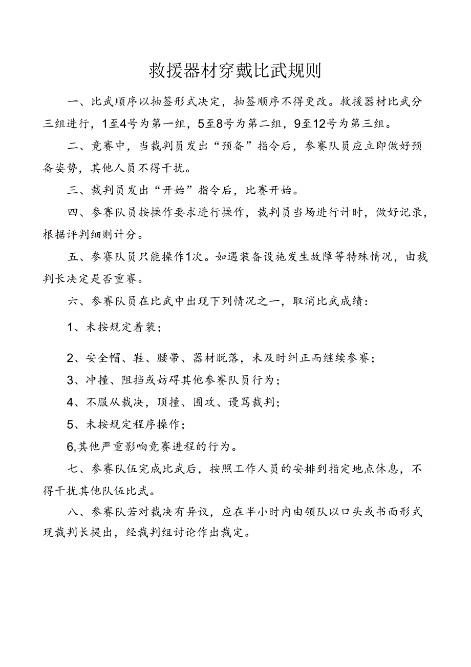 救援器材穿戴比武规则.docx_第1页