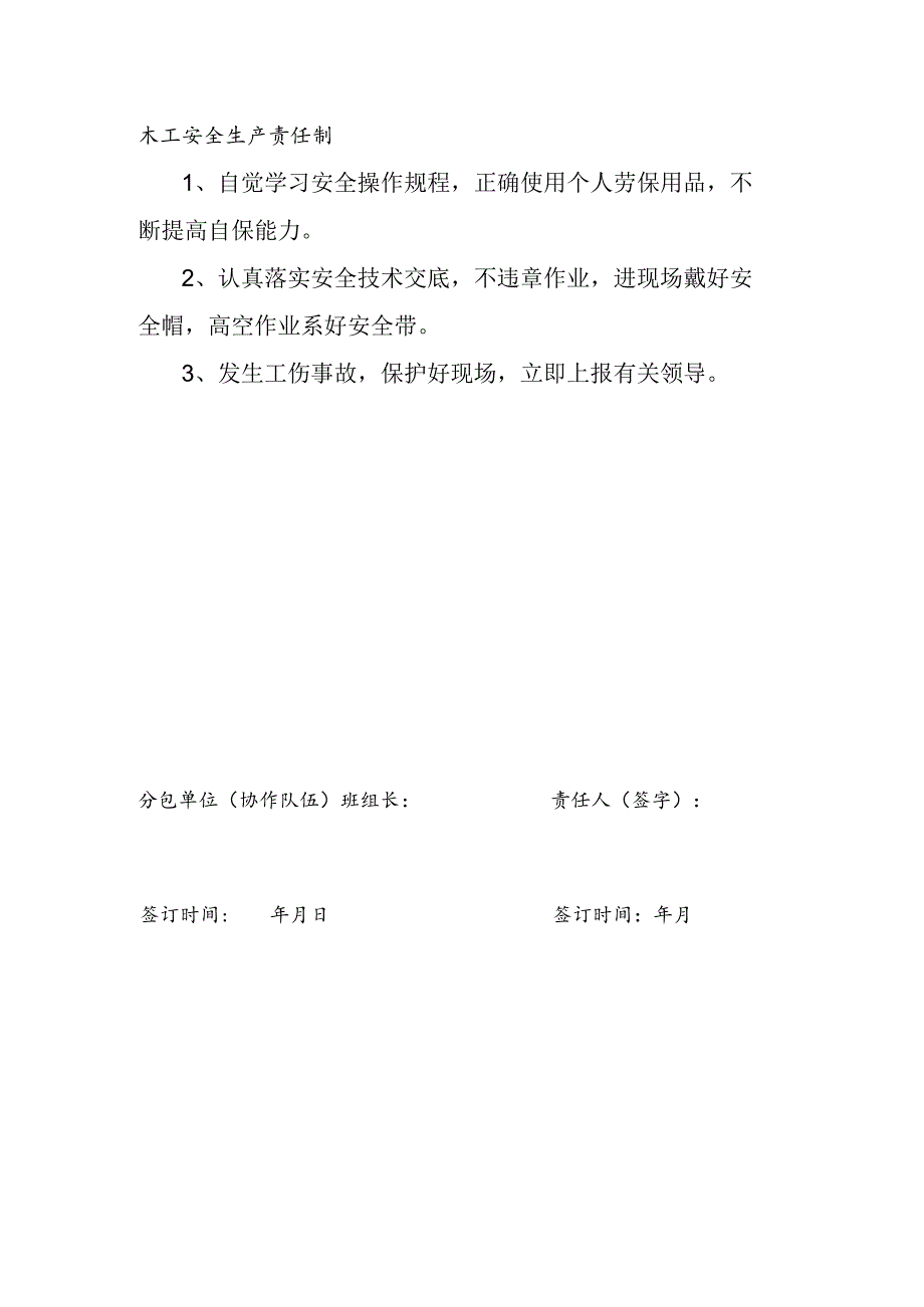 安全生产责任制（木工）.docx_第1页