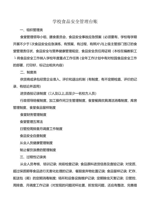 学校食品安全管理台账.docx