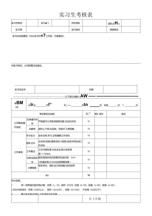 实习生考核评分表.docx