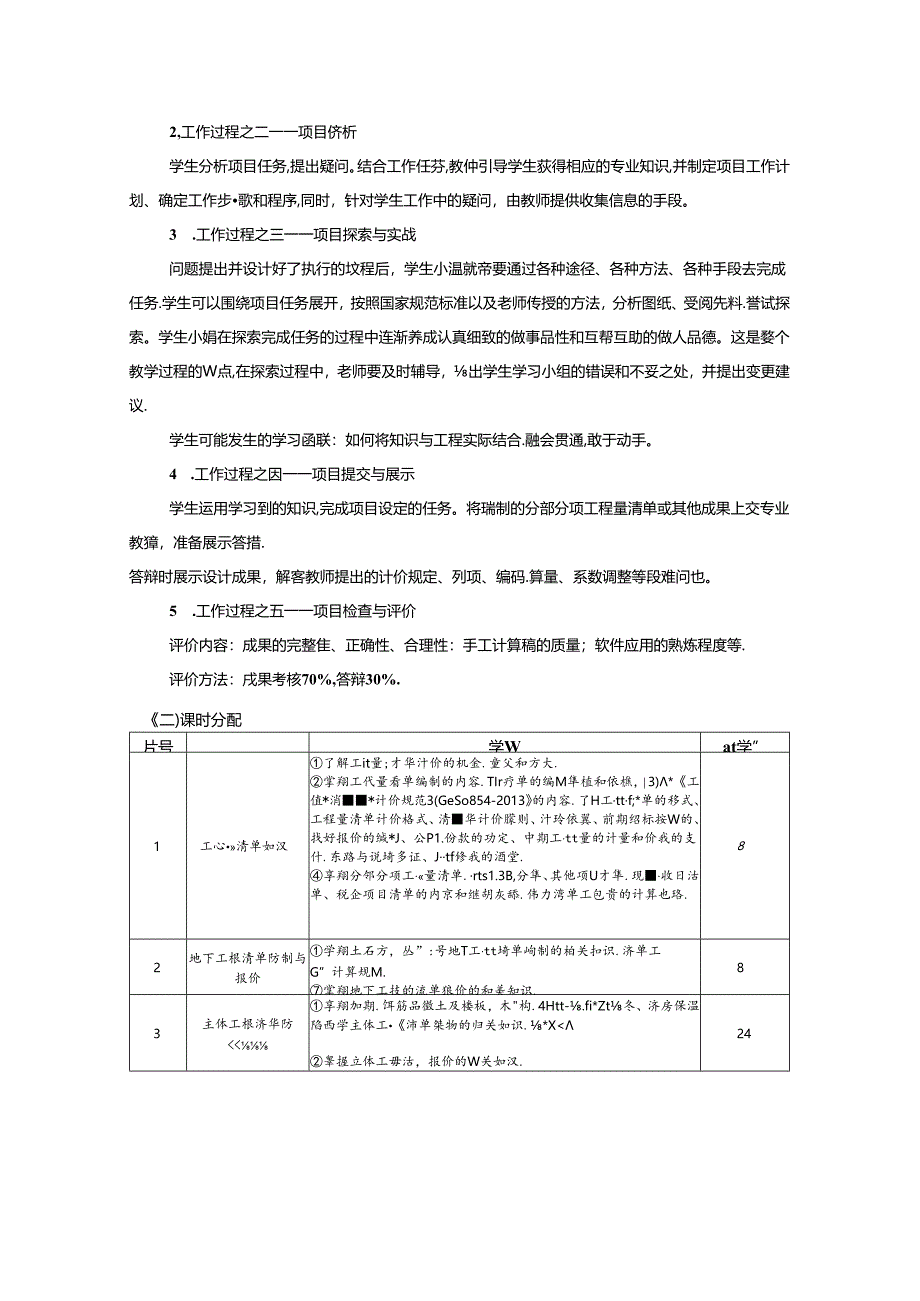 职业技术学院工程量清单计价核心课课程标准.docx_第3页