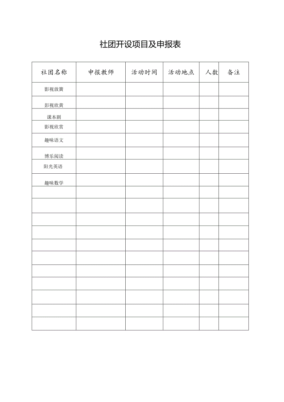 社团开设项目及申报表.docx_第1页