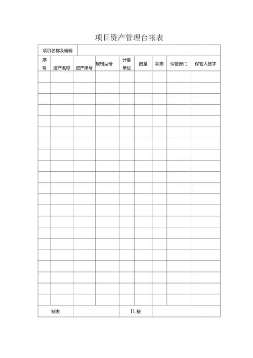 项目资产管理台帐表.docx