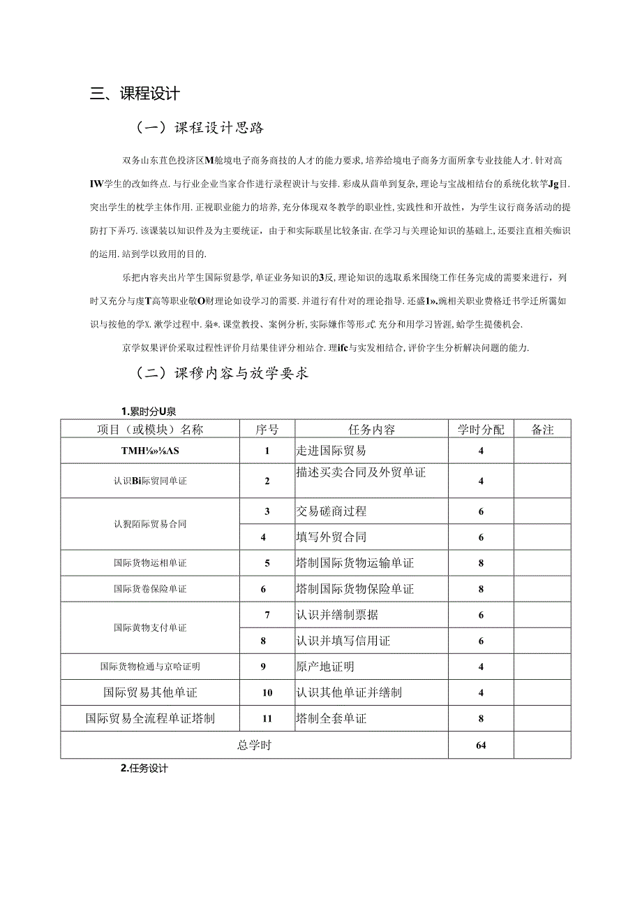 职业技术学校《国际商务单证实务》课程标准.docx_第2页