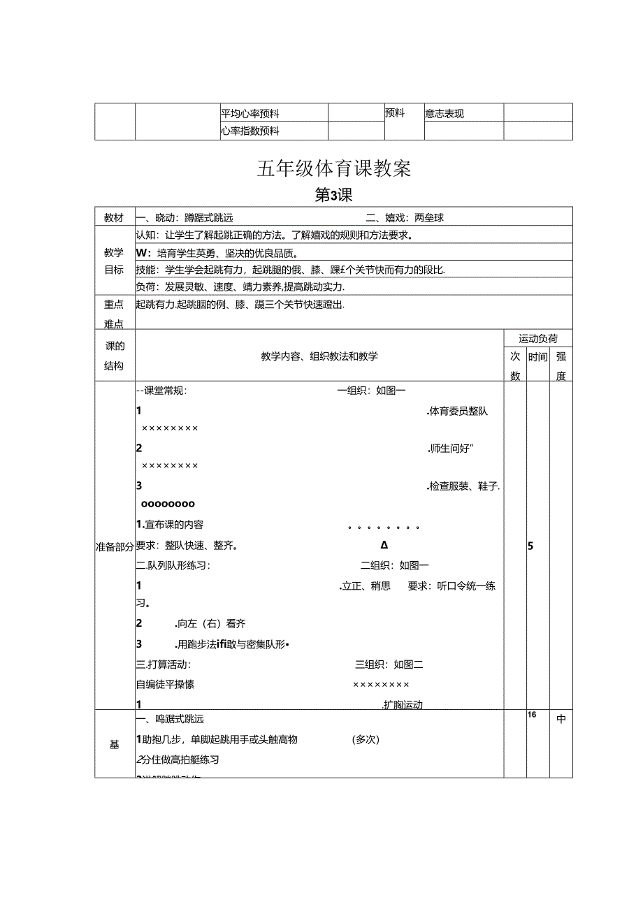 小学五年级上册完整体育教案[1].docx_第3页
