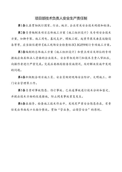 项目部技术负责人安全生产责任制.docx