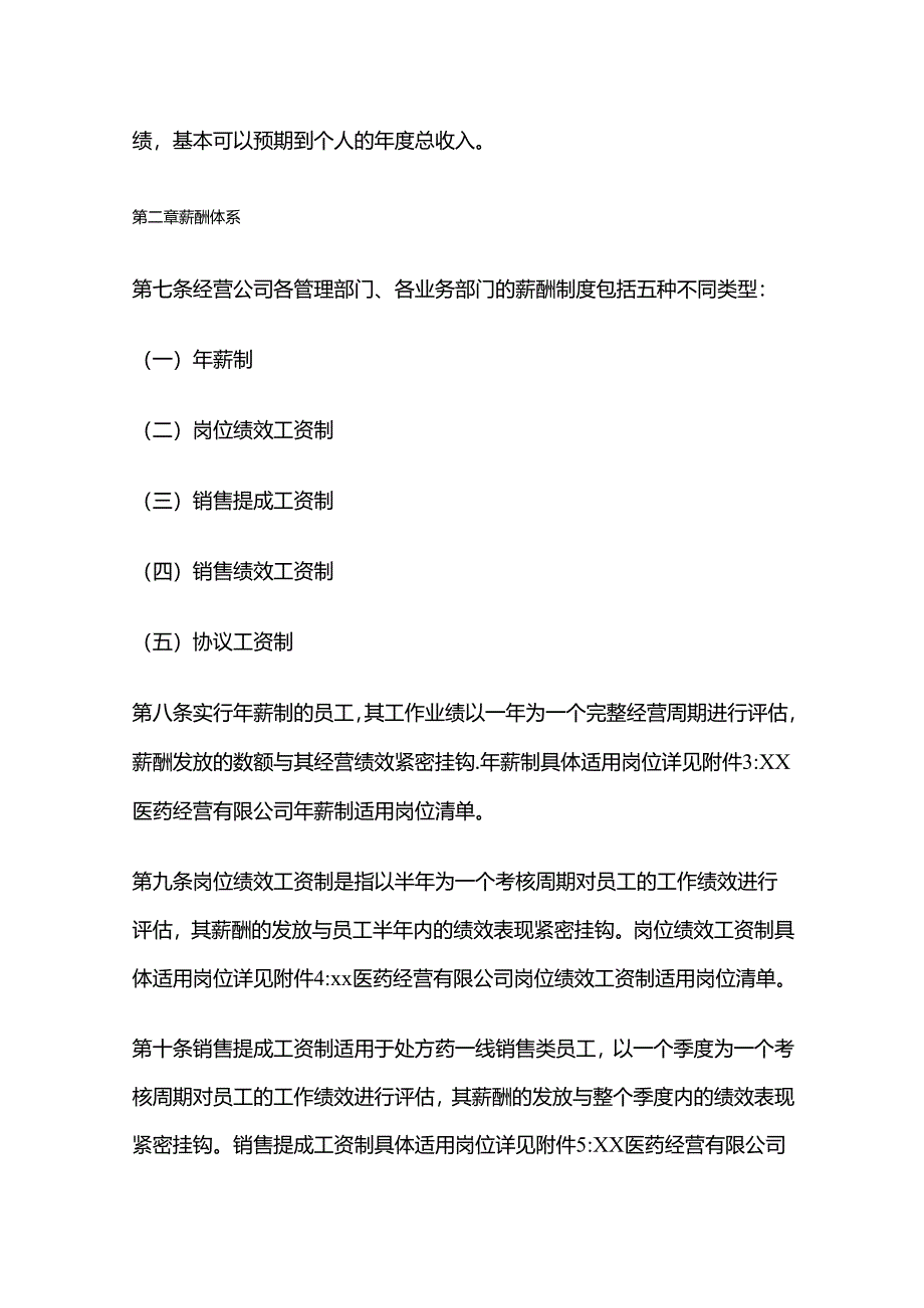 某医药经营有限公司薪酬管理办法全套.docx_第3页