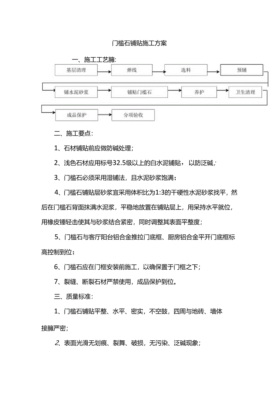 门槛石铺贴施工方案.docx_第1页