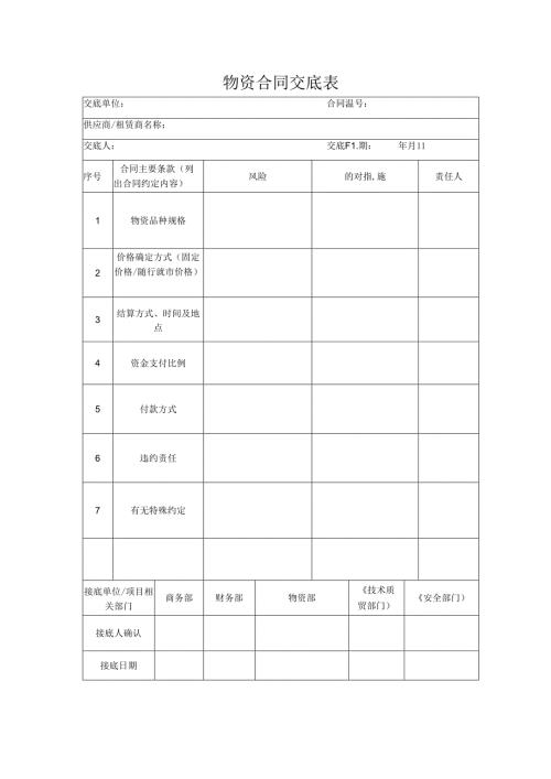 物资合同交底表.docx