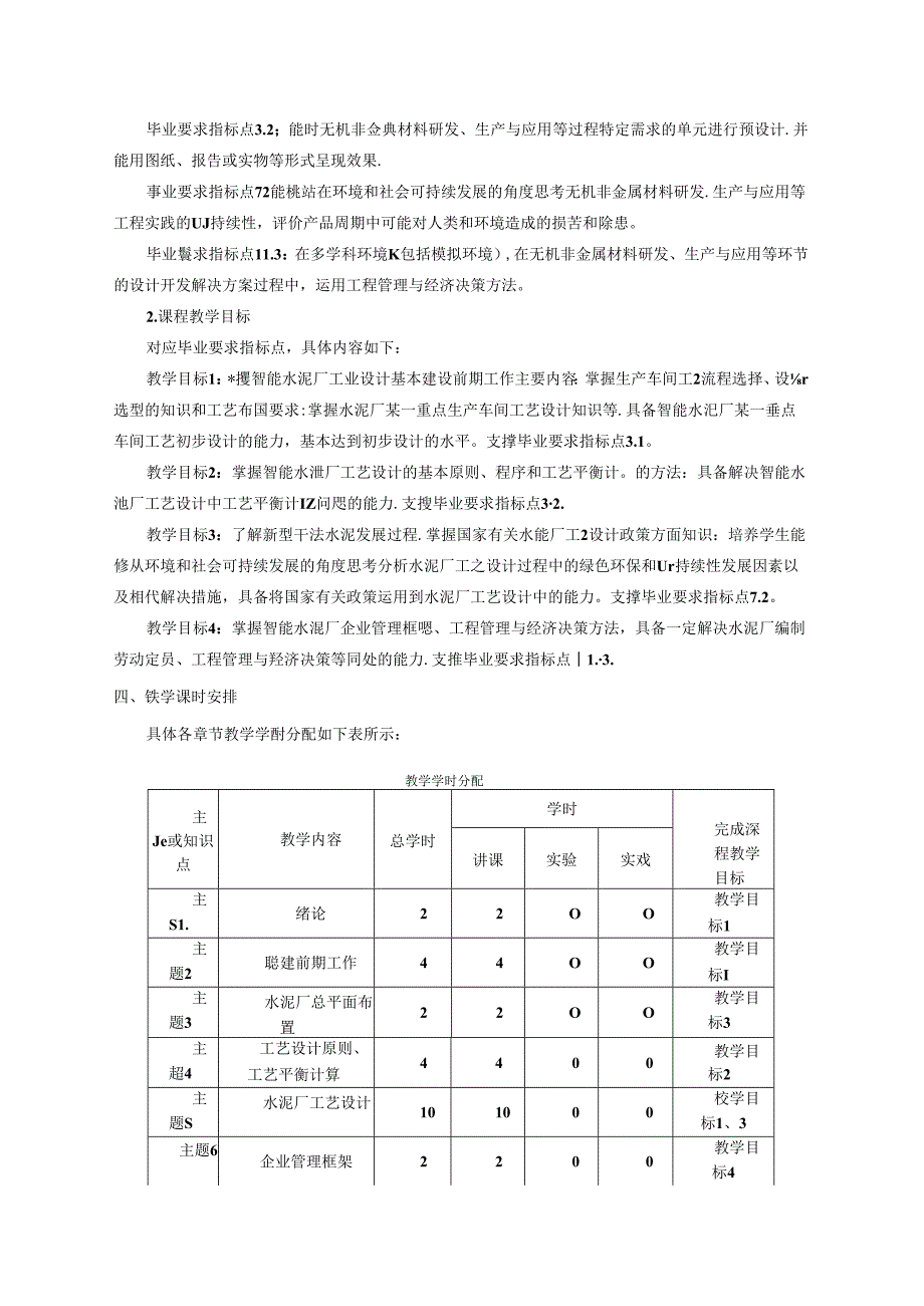 无机非金属材料工程《智能水泥厂工艺设计概论》课程教学大纲.docx_第2页