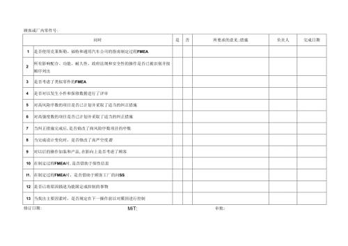 过程FMEA检查清单模板.docx