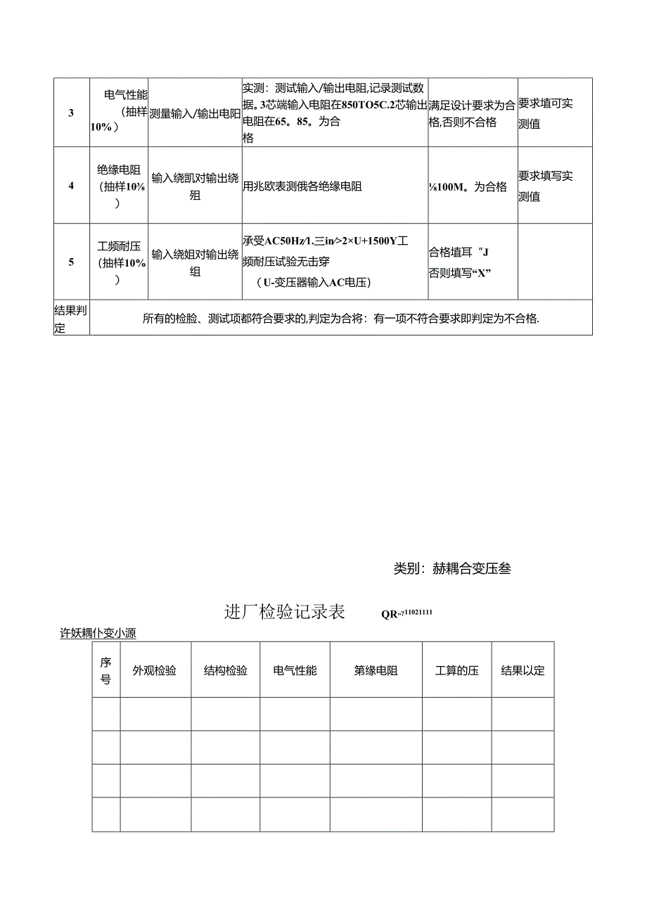 音频耦合变压器进厂检验规程.docx_第2页
