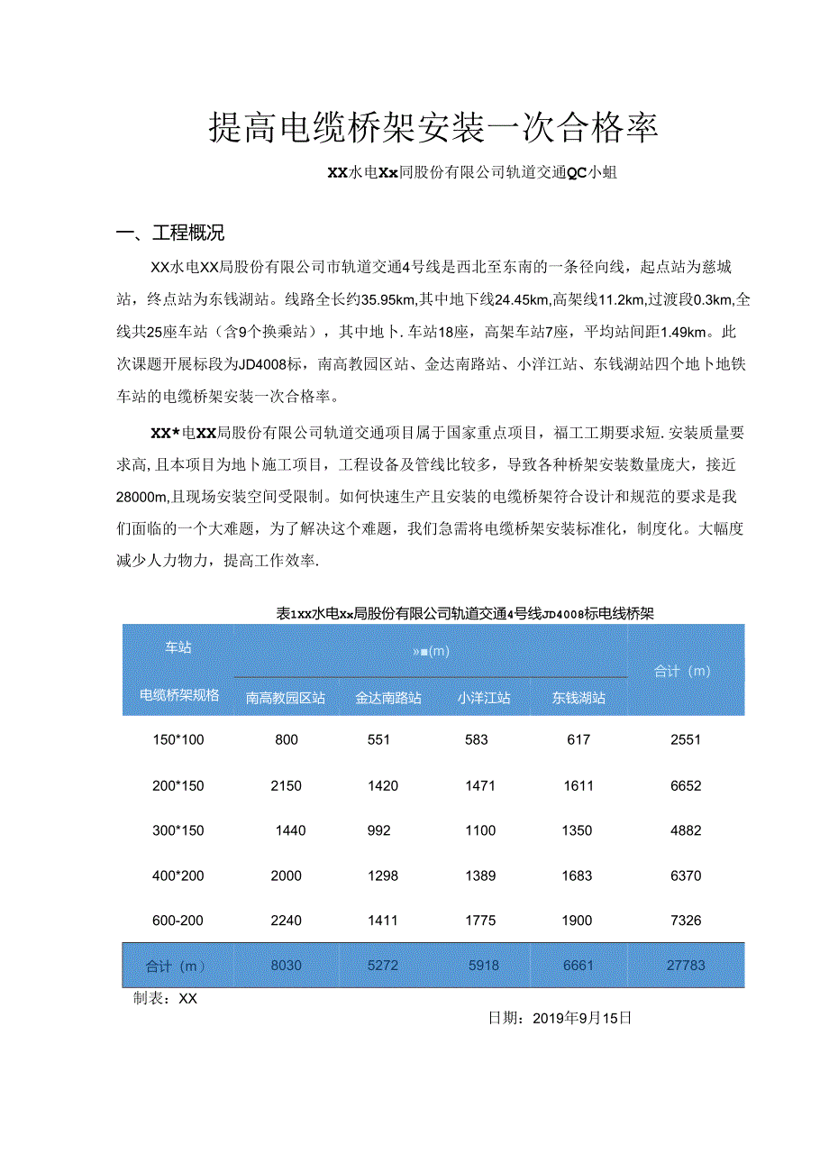 提高电缆桥架安装一次合格率.docx_第2页