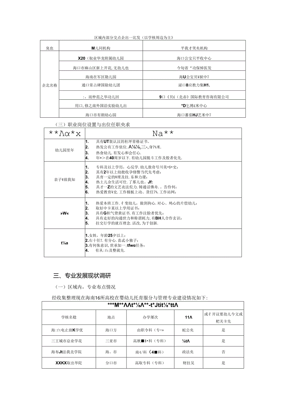 职业学院婴幼儿托育服务与管理专业人才需求与专业改革的调研报告.docx_第3页
