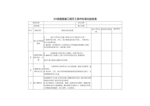 铁路路基工程开工条件标准化验收表.docx