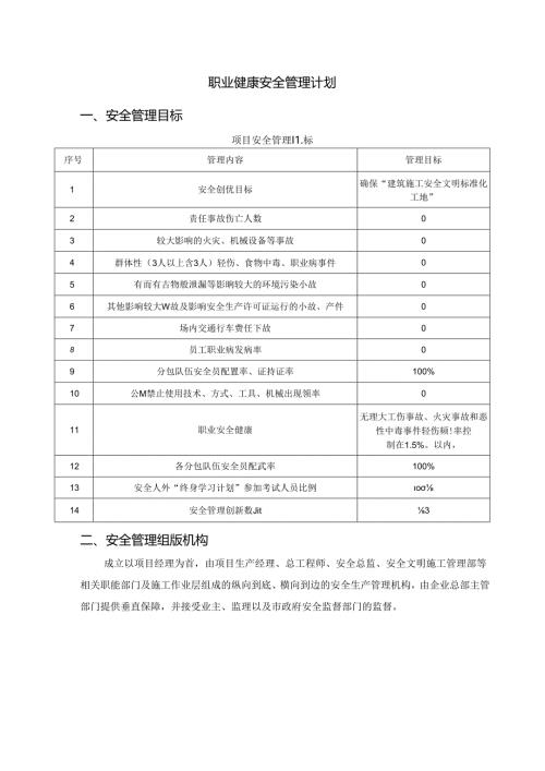 职业健康安全管理计划.docx