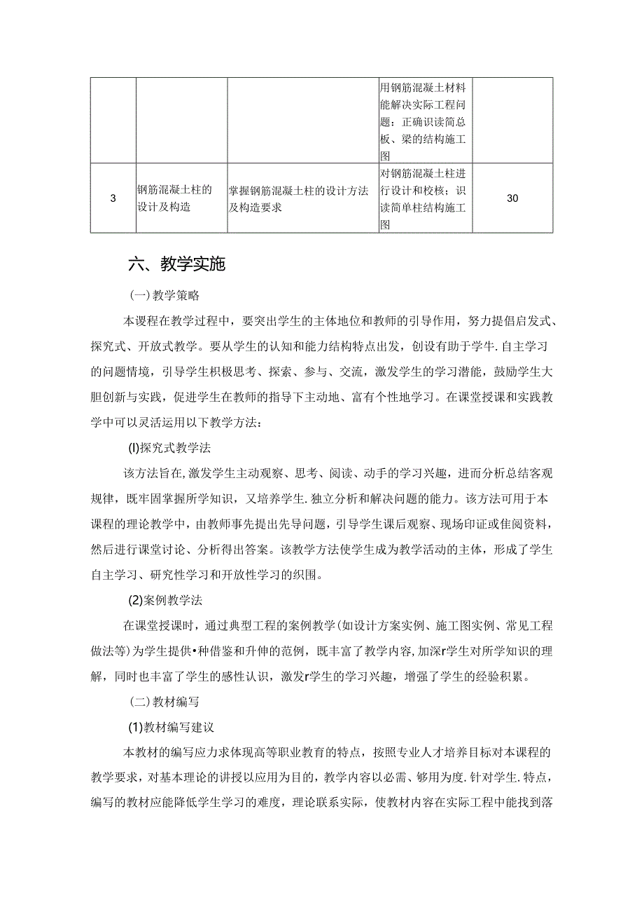 建筑工程技术专业《建筑构件的分析与计算》课程标准.docx_第2页