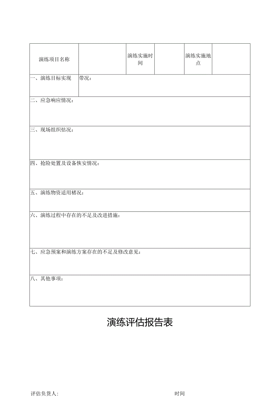 演练评估报告表.docx_第1页