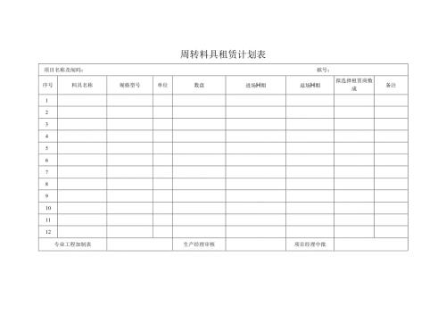 周转料具租赁计划表.docx