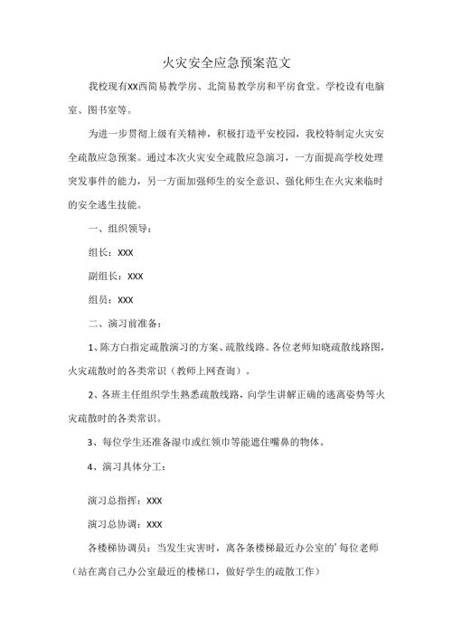 火灾安全应急预案范文.docx