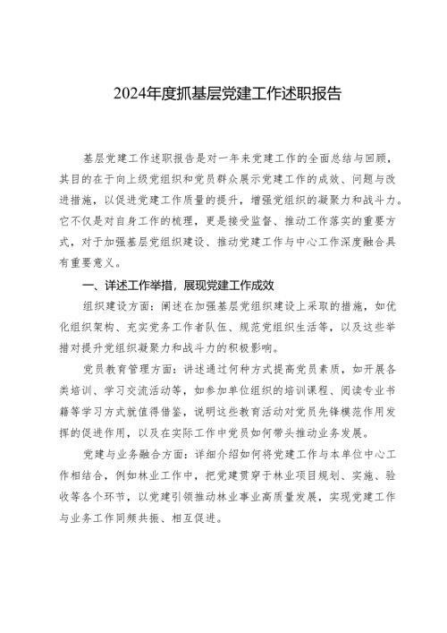 2024年度抓基层党建工作述职报告.docx