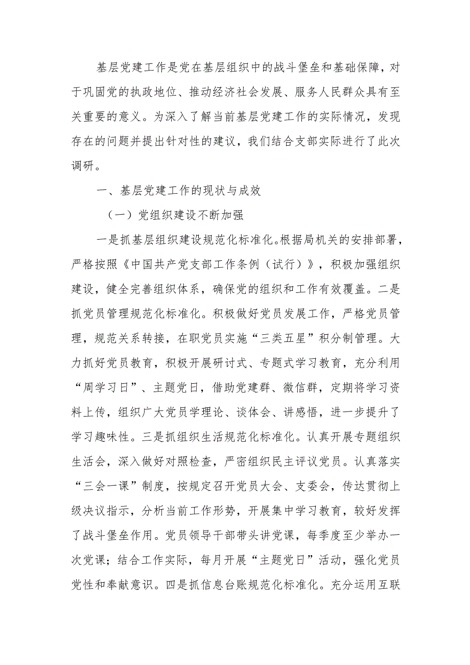 2024年支部党建工作调研报告范文.docx_第1页