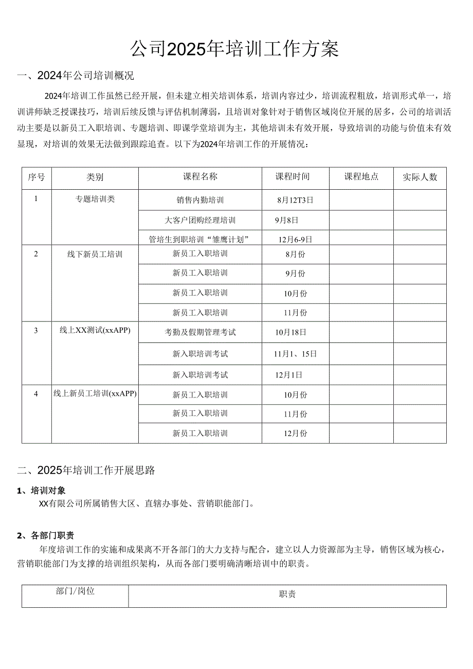 公司2025年培训工作方案.docx_第1页