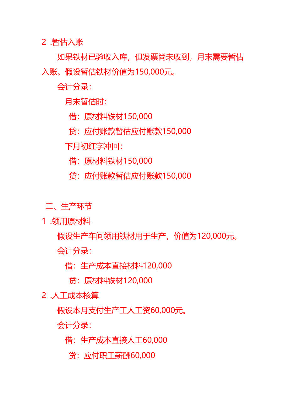 铁材加工厂的会计核算账务处理-做账分录模板.docx_第2页