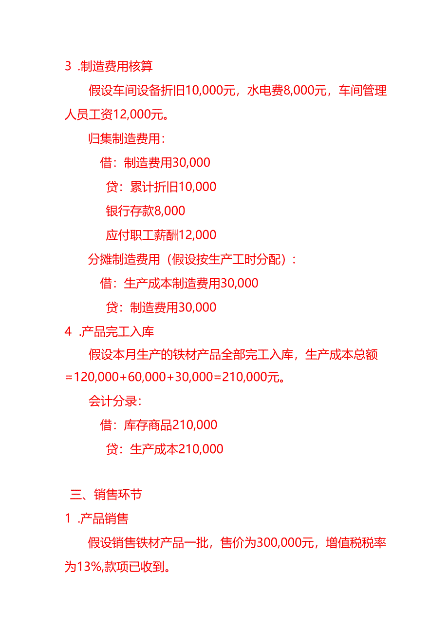 铁材加工厂的会计核算账务处理-做账分录模板.docx_第3页