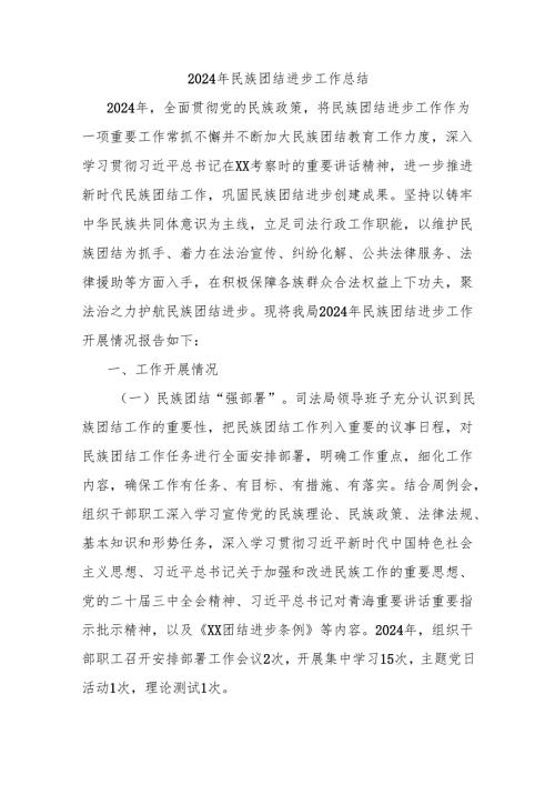 2024年民族团结进步工作总结.docx