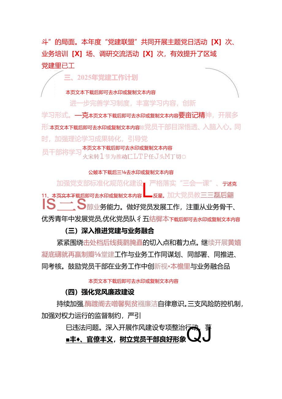 2024年党建工作总结与2025年党建工作计划【完整版】.docx_第3页