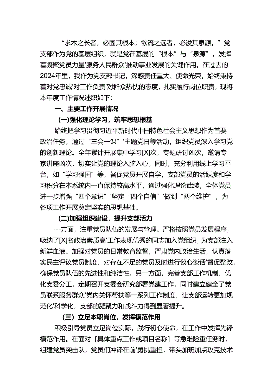2024党支部书记述职报告【最新版】.docx_第2页
