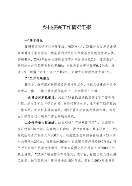 乡村振兴工作情况汇报.docx