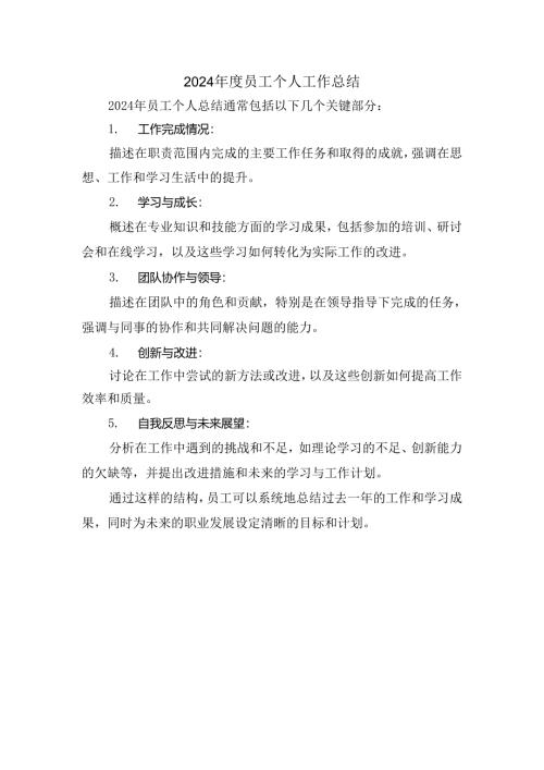 2024年度员工个人工作总结.docx