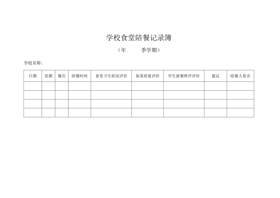 学校食堂陪餐记录簿.docx_第1页