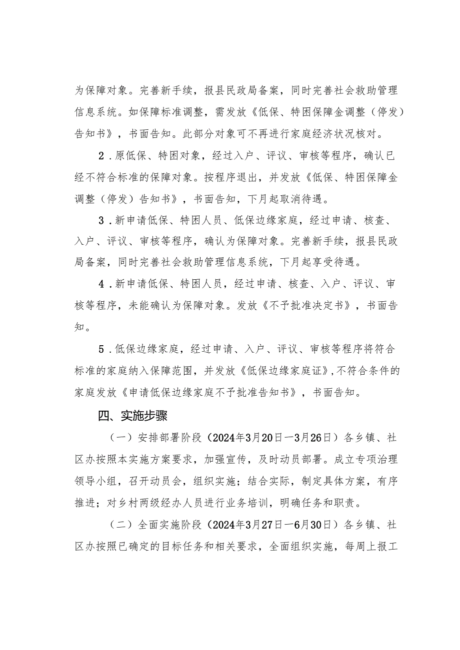 某某县社会救助扩围增效暨城乡低保及特困供养低保边缘家庭专项治理工作实施方案.docx_第3页