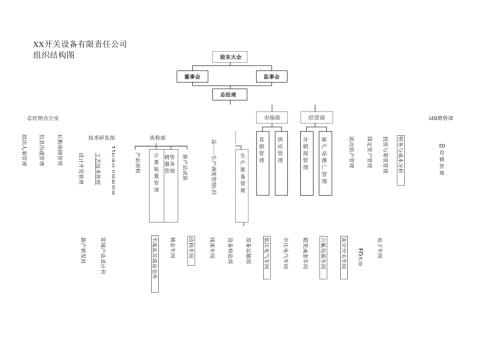 XX开关设备有限责任公司组织结构图（2024年）.docx