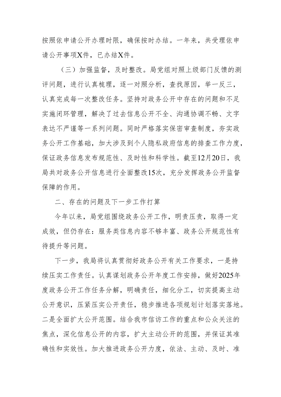 市信访局2024年政务公开工作总结.docx_第2页