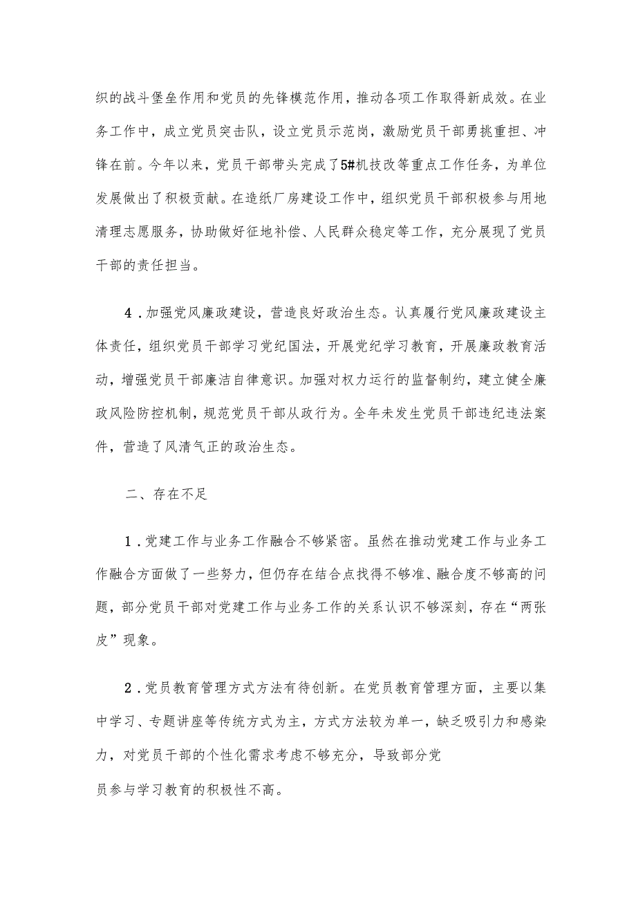 公司党支部书记2024年抓基层党建工作述职报告.docx_第2页