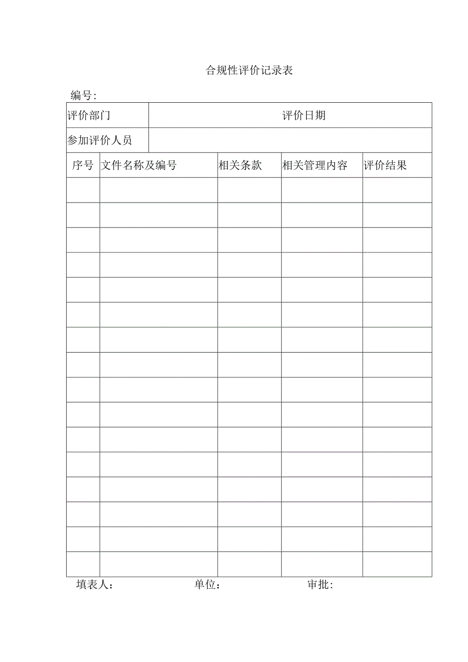 合规性评价记录表.docx_第1页