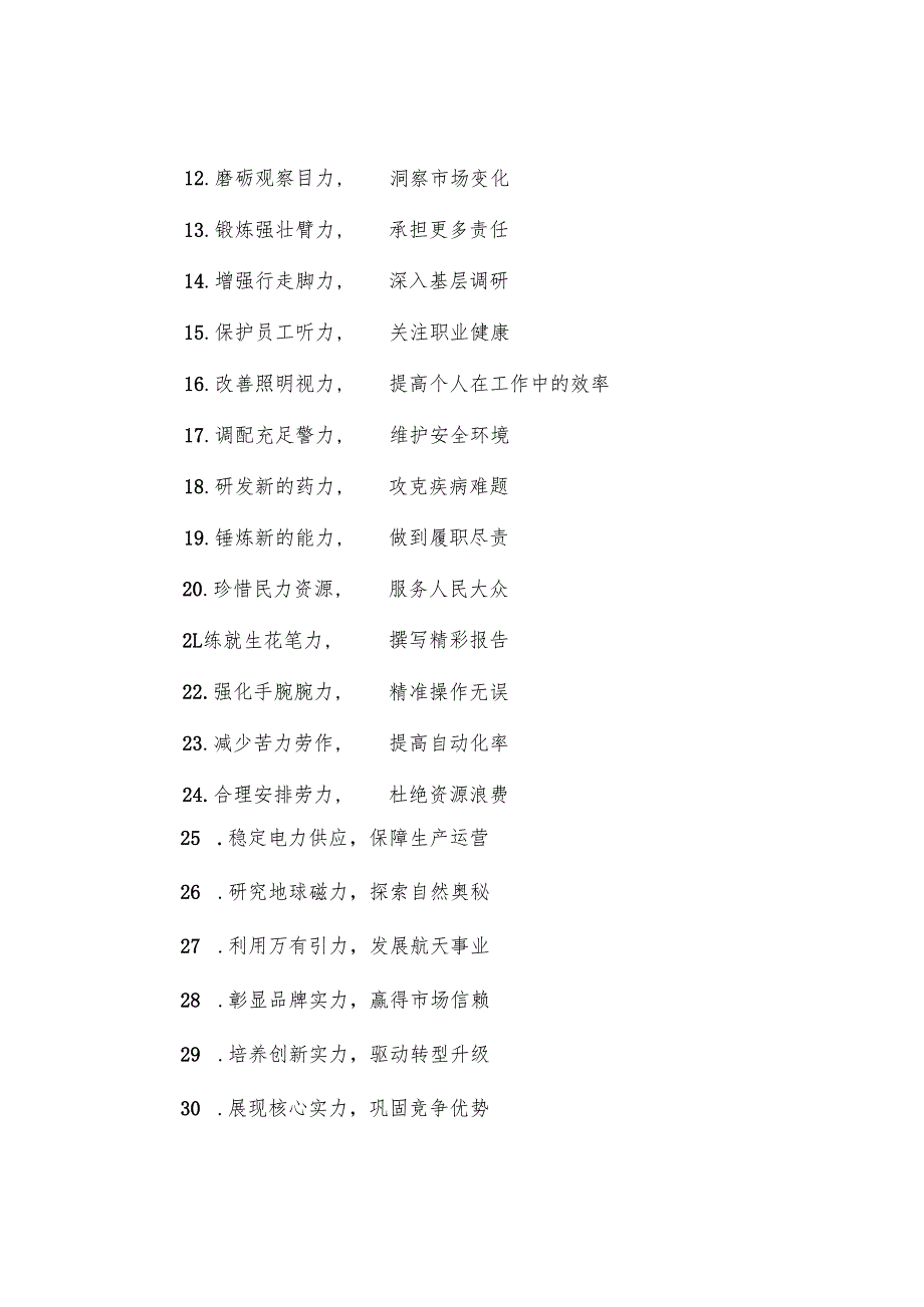 年终工作总结“力”字词语和小标题大全.docx_第2页