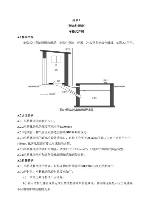 农村单格式户厕、深坑式旱厕、厌氧发酵式厕所.docx