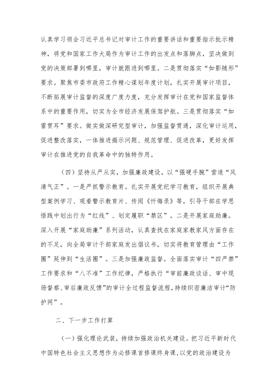 审计机关党组2024年抓基层党建述职工作报告范文.docx_第3页