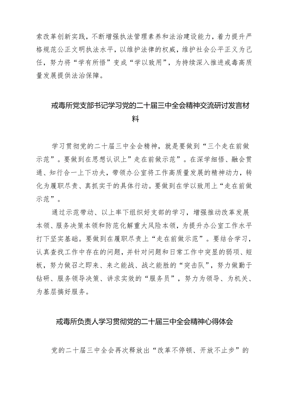禁毒大队大队长学习党的二十届三中全会精神发言材料（共七篇）.docx_第2页