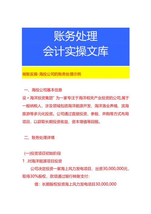 做账实操-海投公司的账务处理示例.docx